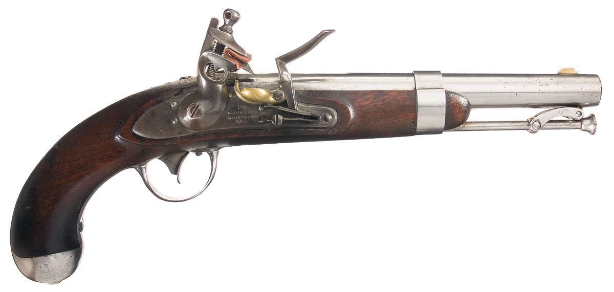 Exceptional, Unissued, Model 1836 Johnson Flintlock Pistol | Rock ...