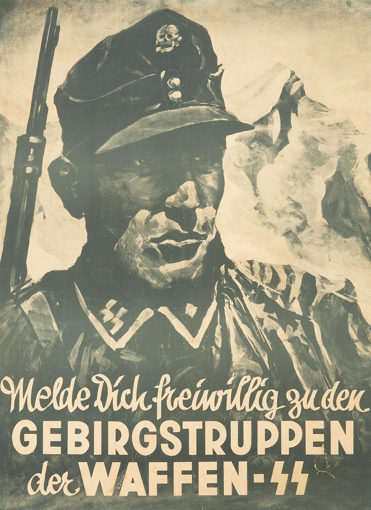 Waffen-ss Mountain Troop Recruitment Poster 