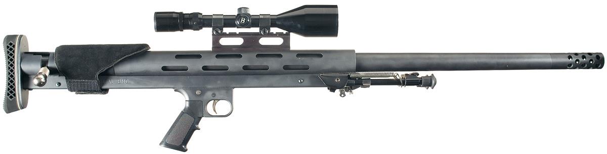 LAR Grizzly Big Boar 50 Caliber Rifle with Scope and Case.