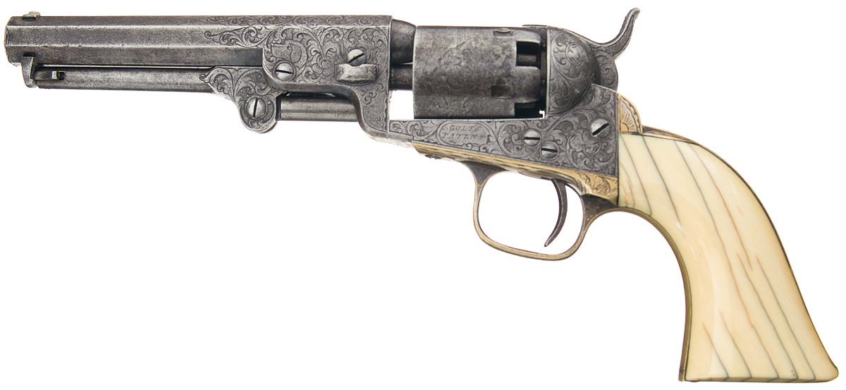 Factory Engraved Colt Model 1849 Pocket Revolver With Ivory Grip Rock Island Auction 