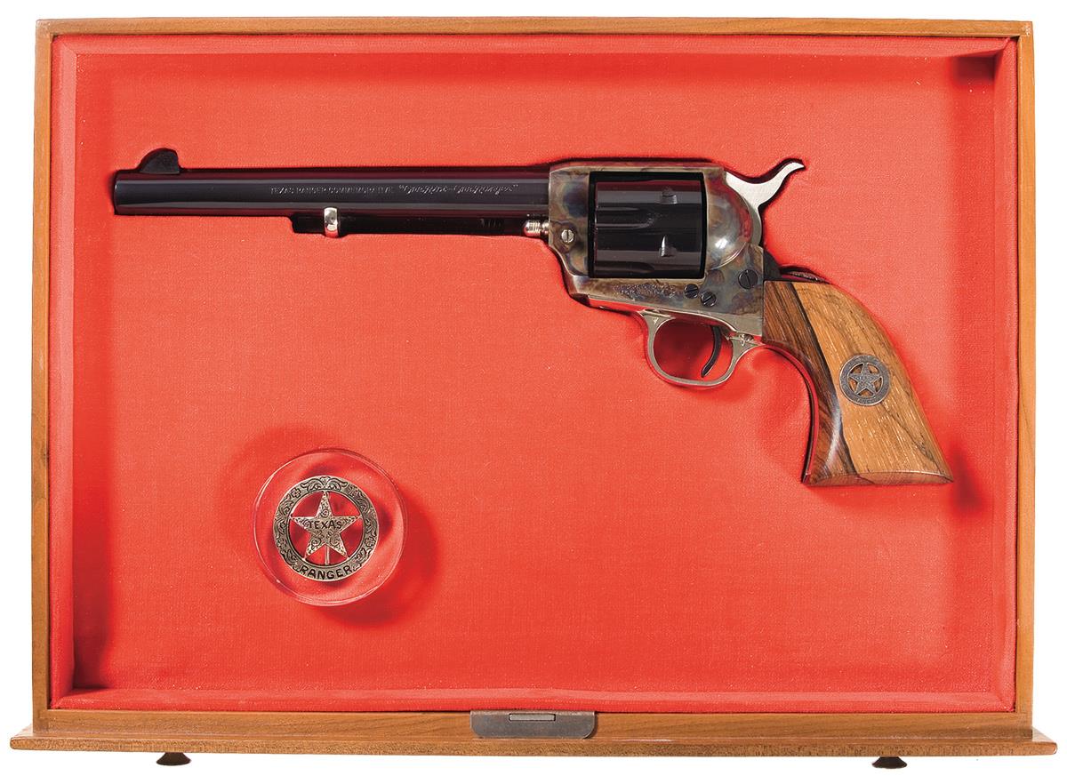 Texas Revolver Cased Colt Texas Ranger Commemorative Single Action Revolver | Rock ...