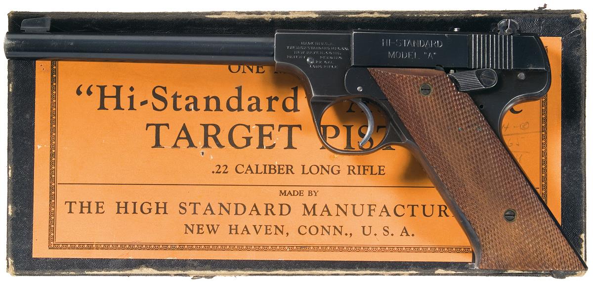 High Standard Model A Semi-Automatic Target Pistol wit | Rock