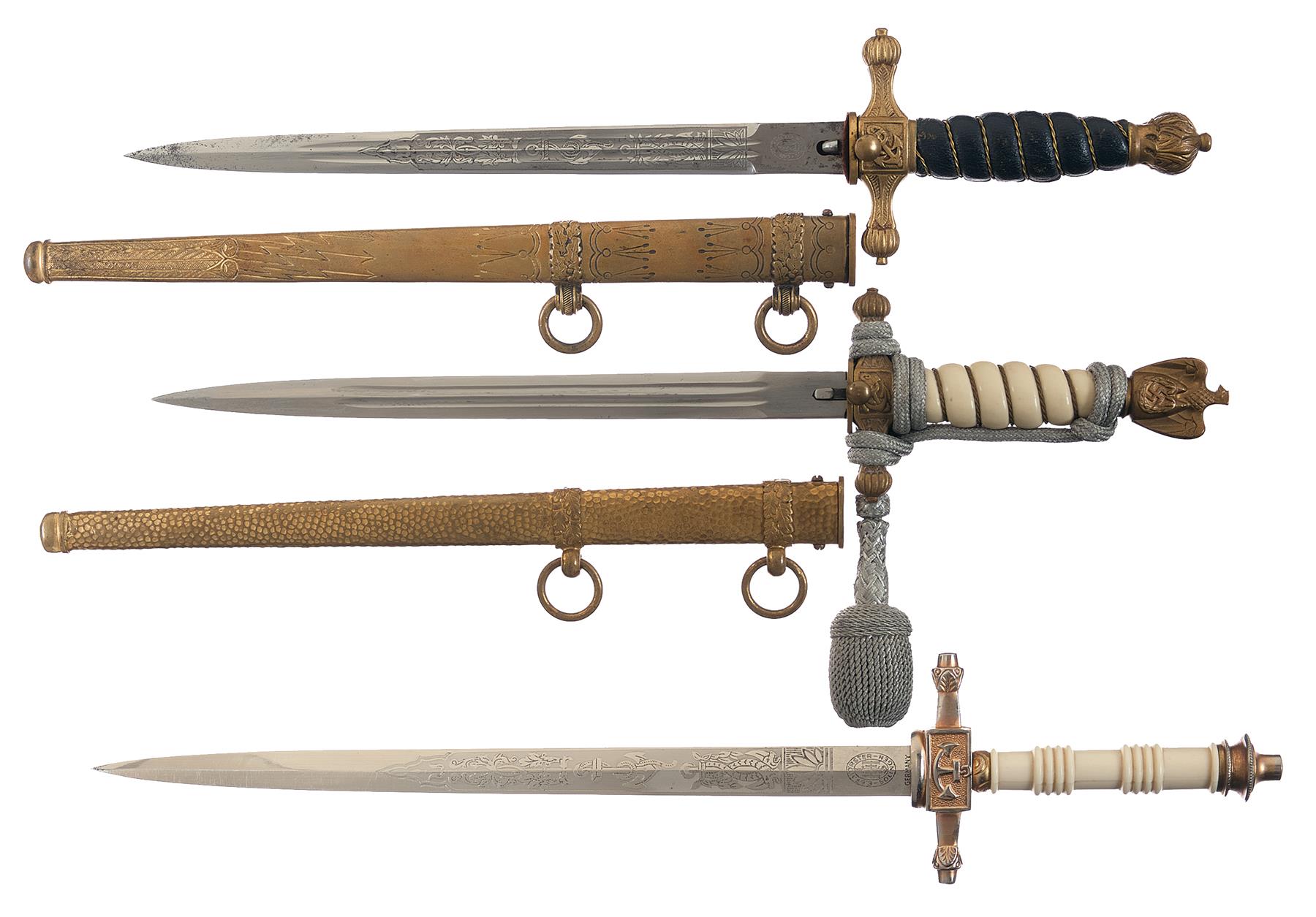 Two German Naval Daggers and a Dutch Naval Dirk | Rock Island Auction