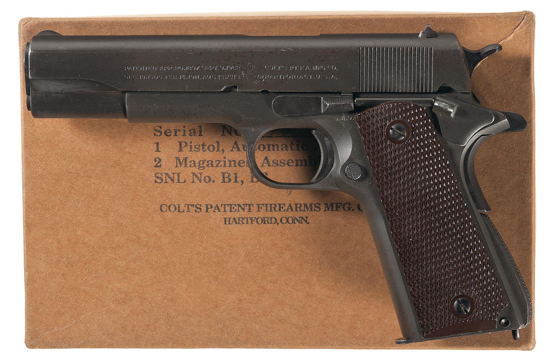WWII U.S. Colt Model 1911A1 Pistol with Shipping Box | Rock Island