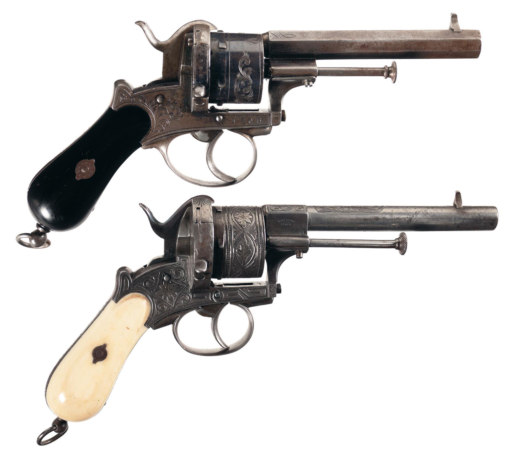 Two Pinfire Revolvers Rock Island Auction 1609