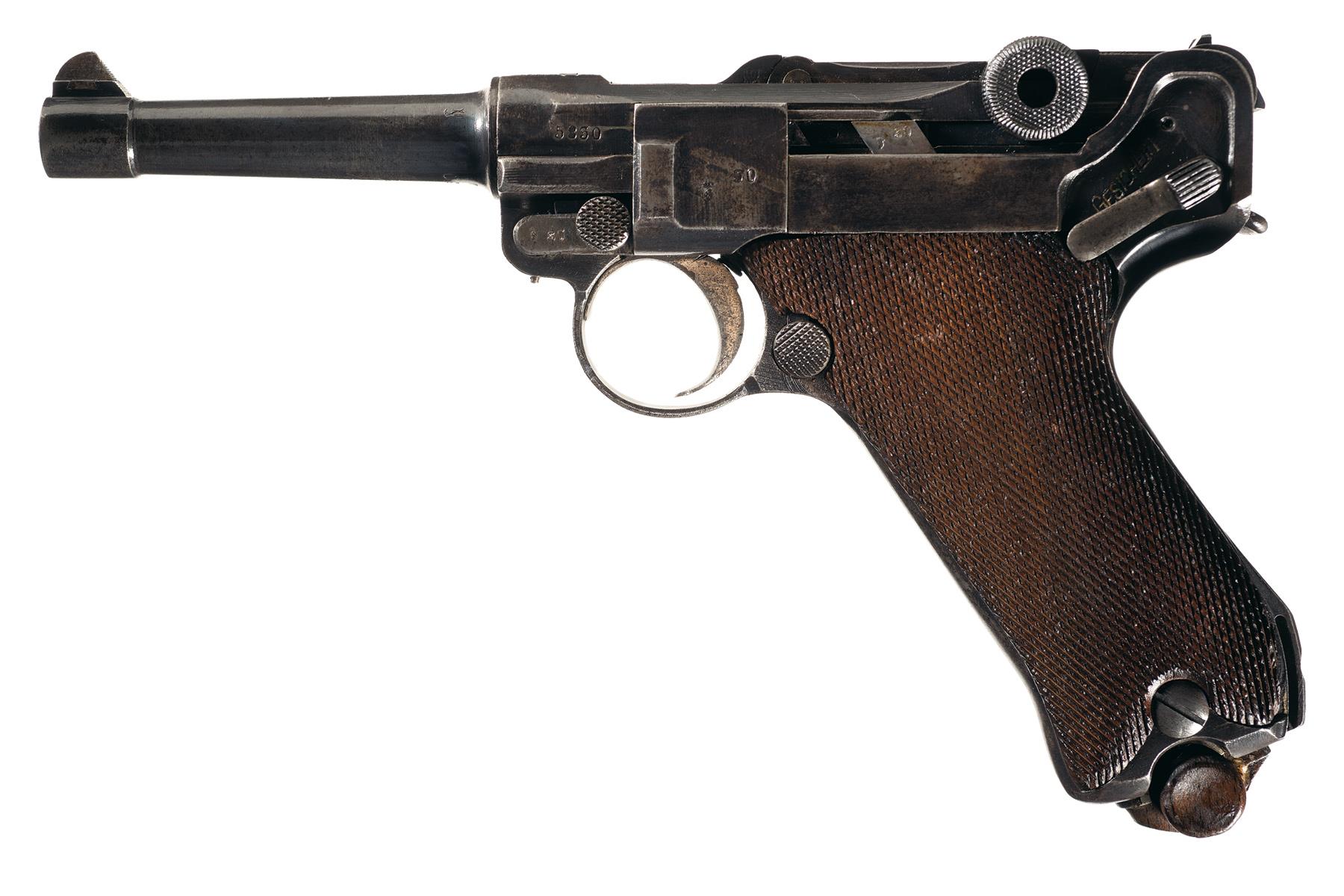 Wwi German 1917 Dated Erfurt Luger Pistol Rock Island Auction 4519