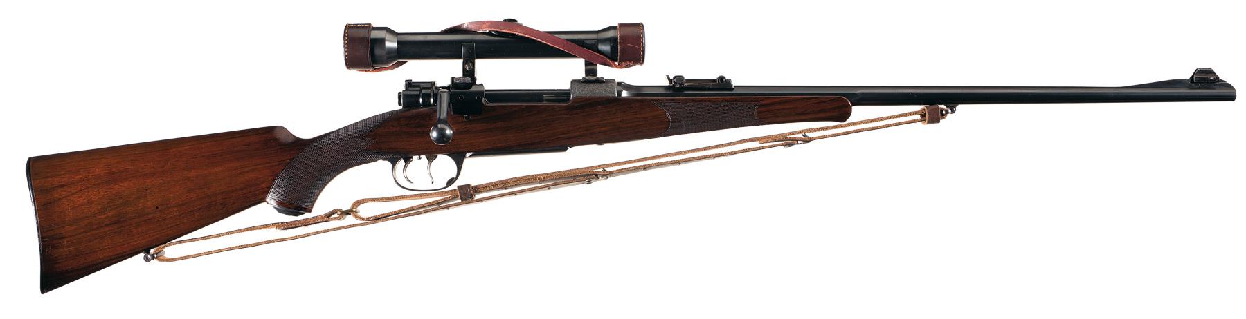 Prewar Mauser Oberndorf Bolt Action Sporting Rifle with Scope