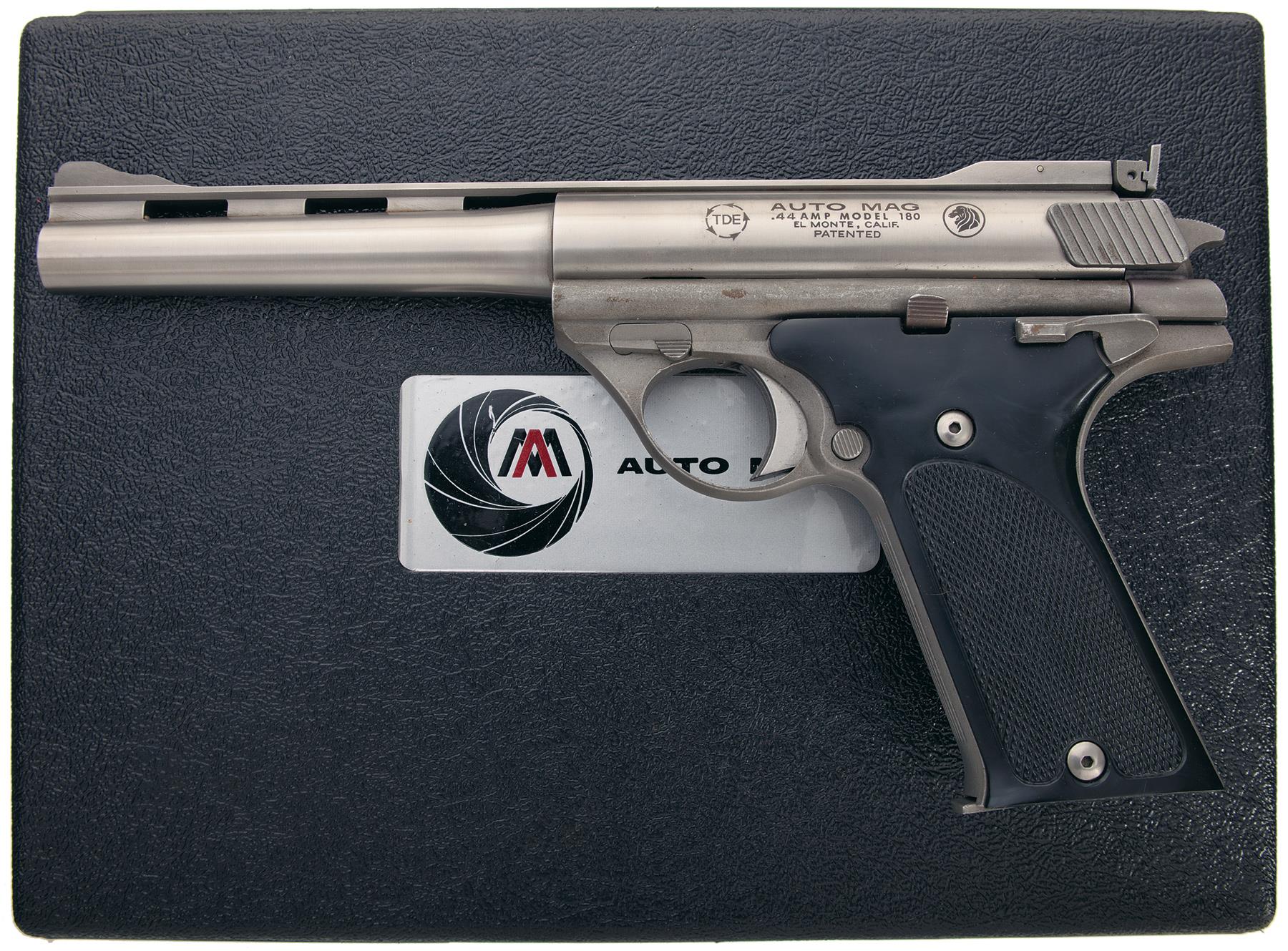 Auto Mag Model 180 Semi-Automatic Pistol in 44 AMP with Case