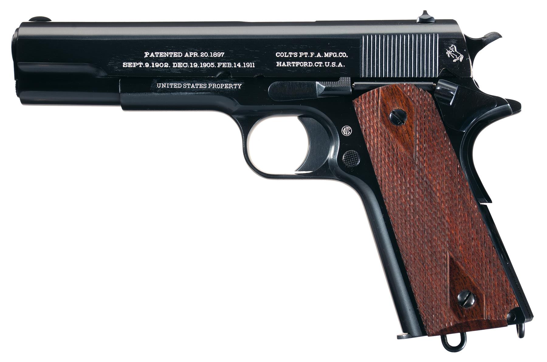 Colt U S Army Model 1911 Semi Automatic Pistol Rock Island Auction