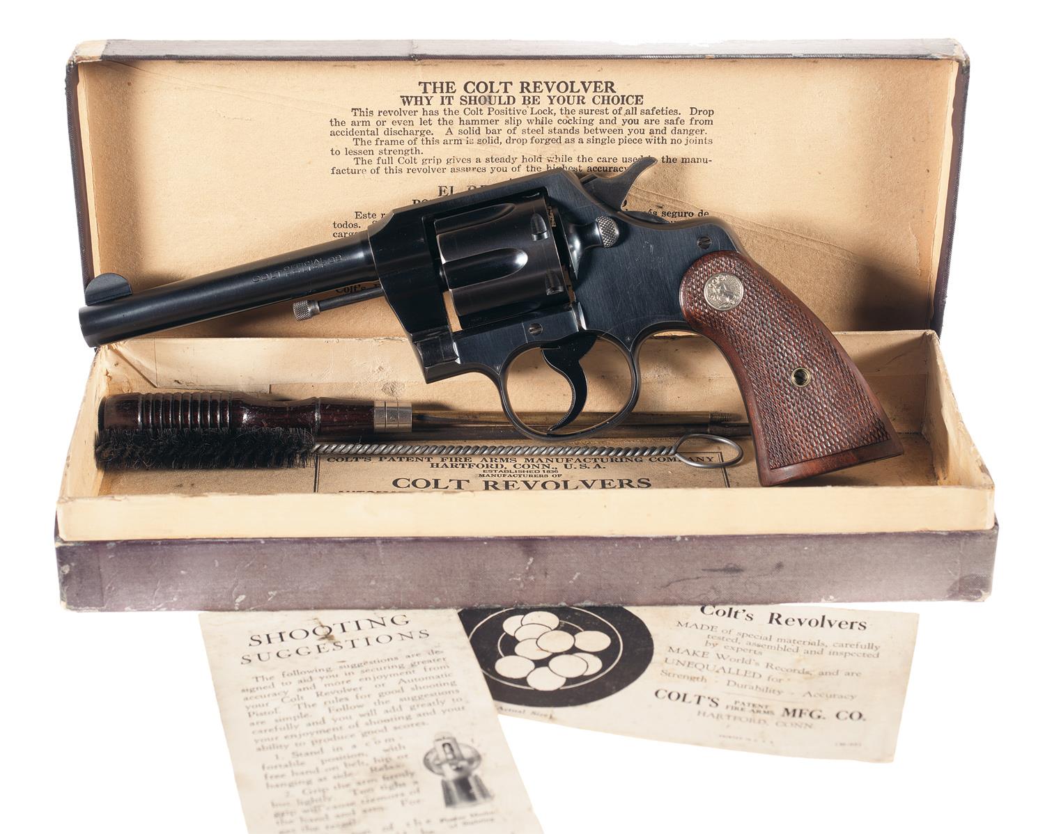 Colt Official Police Double Action Revolver With Box Rock Island Auction 6085