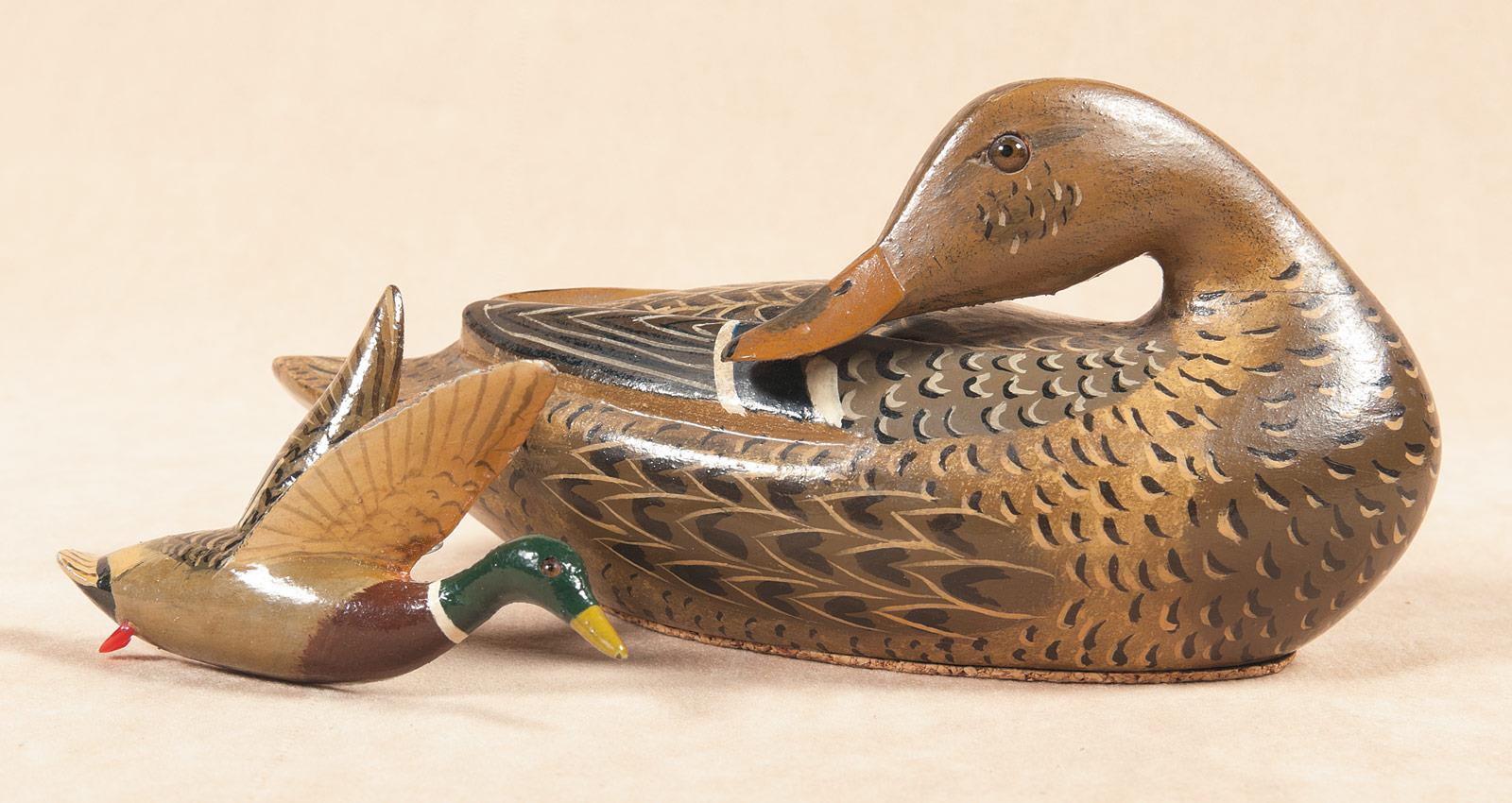 Miscellaneous Perdew Style Duck Carvings by Cline McAlpin Rock Isl