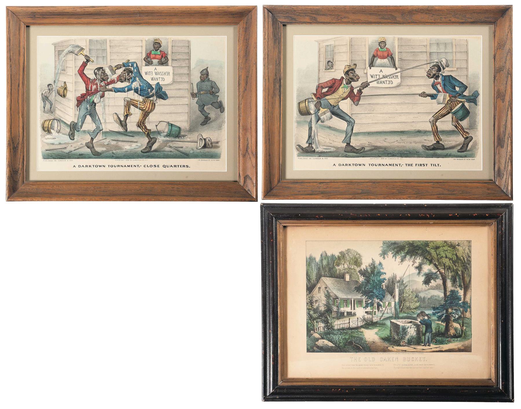 Three Currier & Ives Framed Lithograph Prints Rock Island Auction
