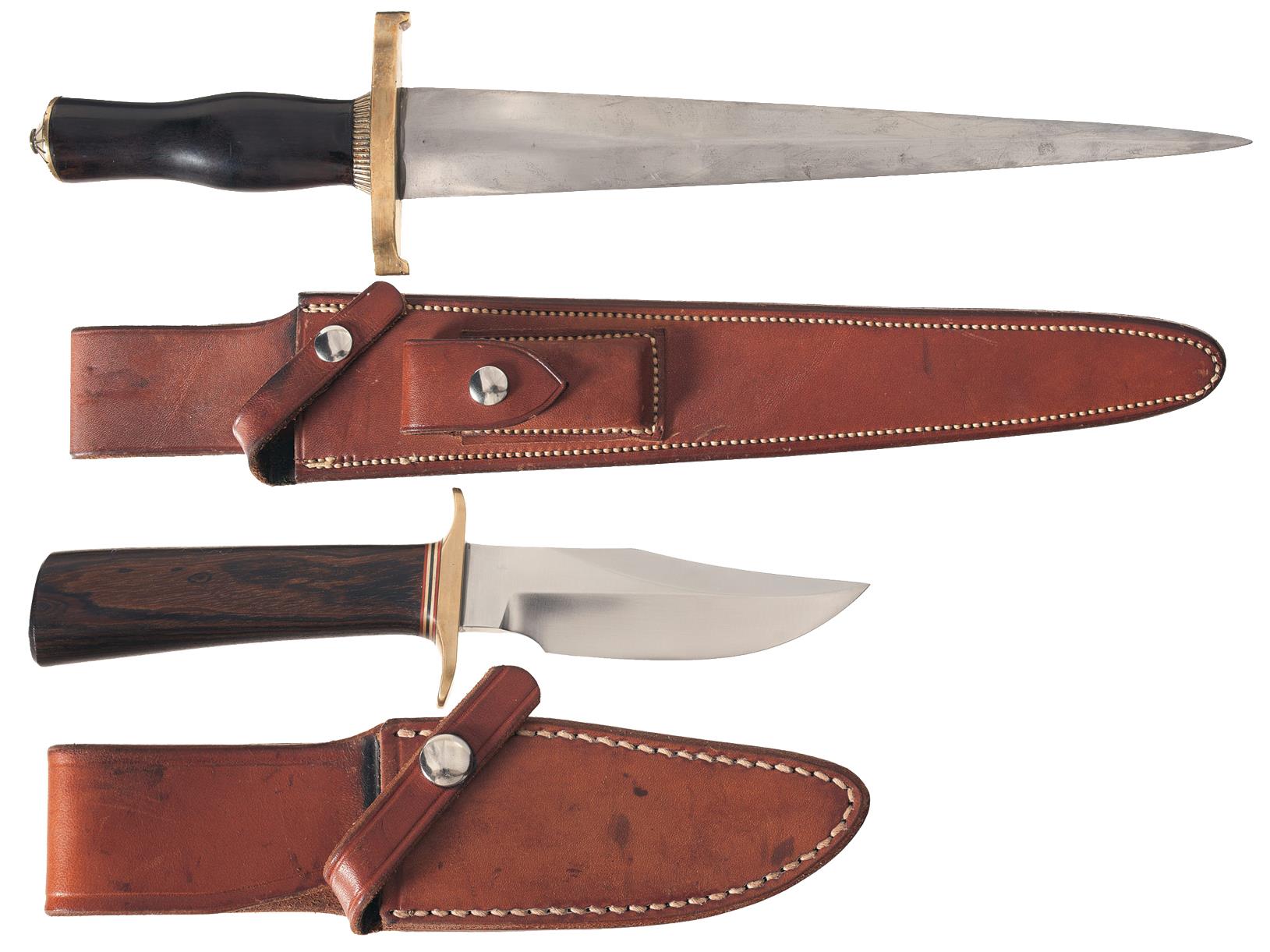 Two Randall Knives With Sheaths Including A Model 13 Toothpick Rock