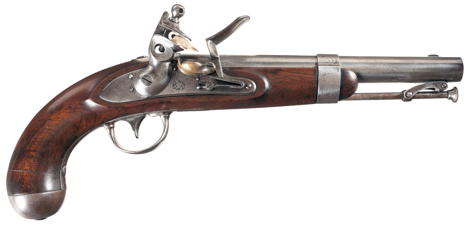 Scarce Model 1836 Flintlock Pistol with Variant Eagle Marking | Rock ...