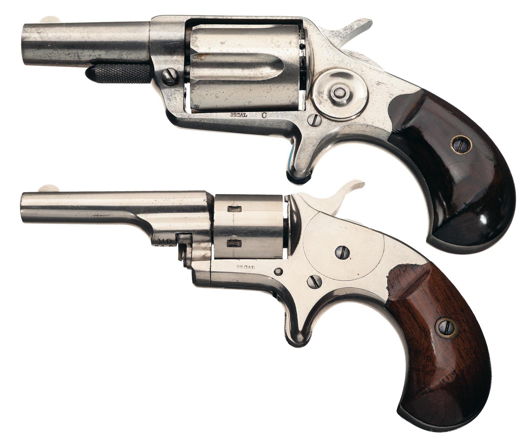 Two Antique Colt Revolvers -A) Colt New Line 38 Caliber Revolver | Rock ...