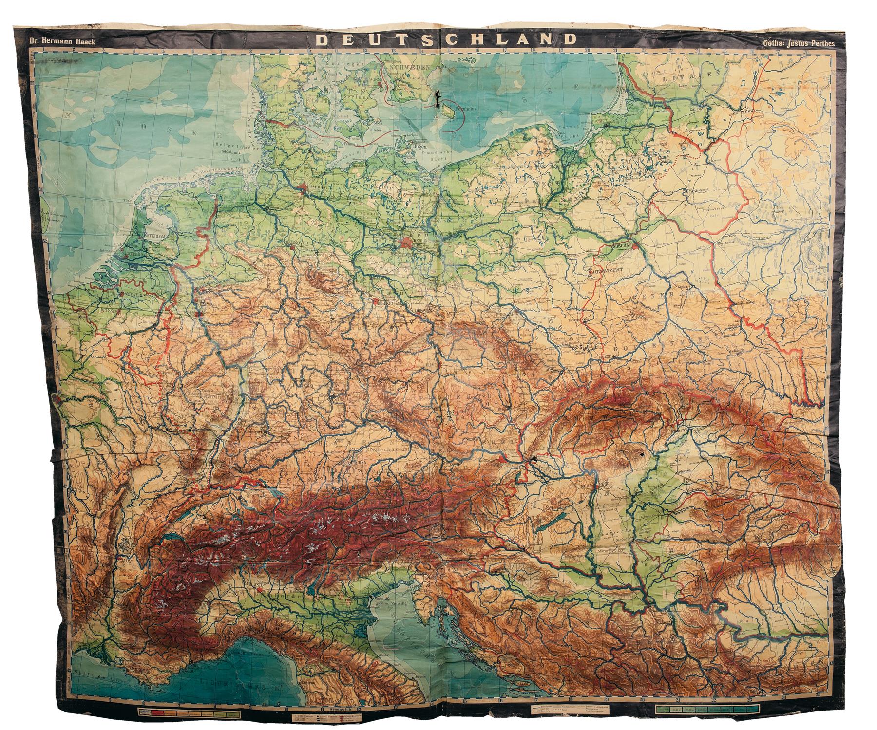 Scarce World War II Large Color Map of Germany | Rock Island Auction