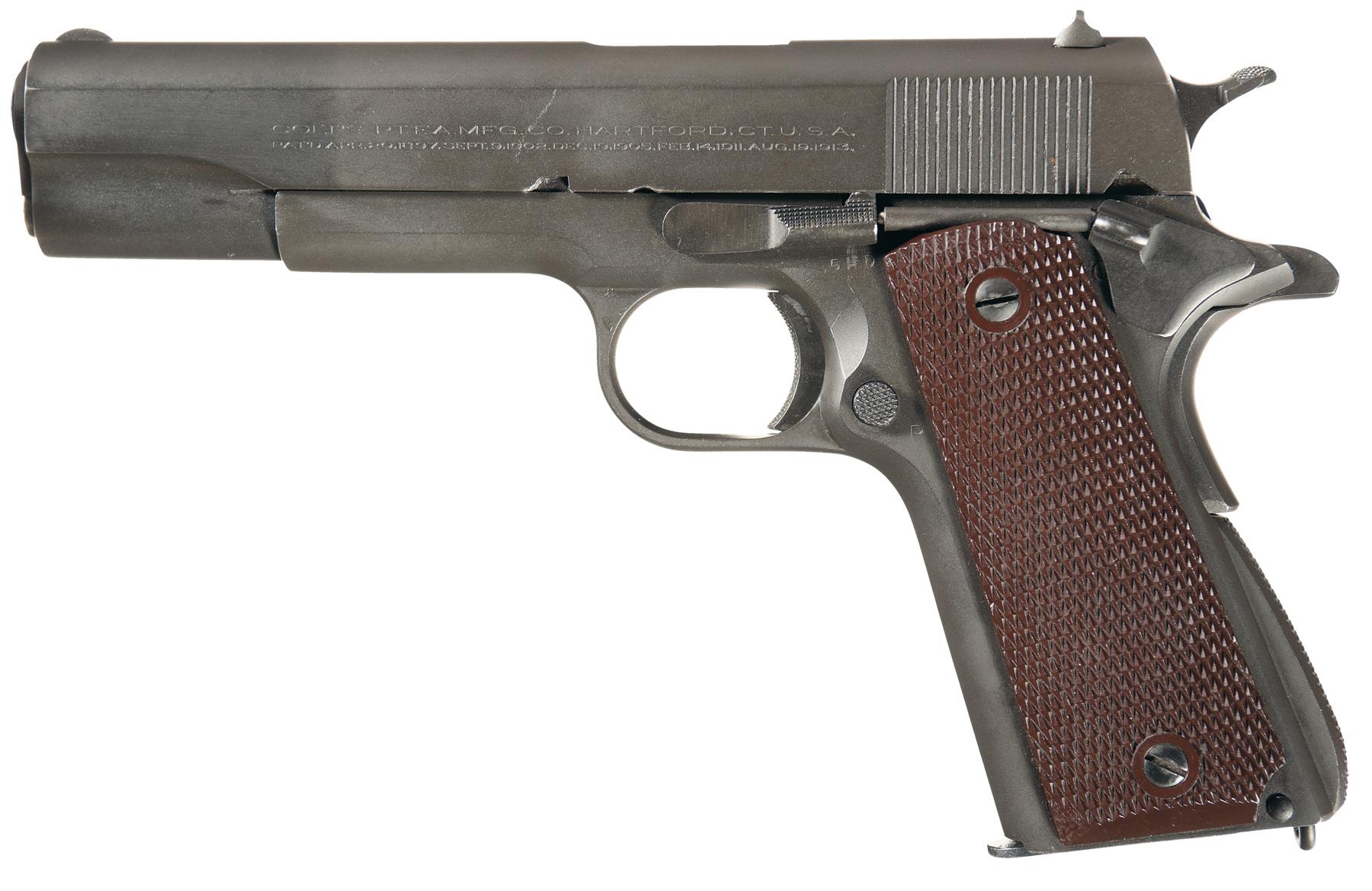 Excellent World War II Colt M1911A1 Semi-Automatic Pistol