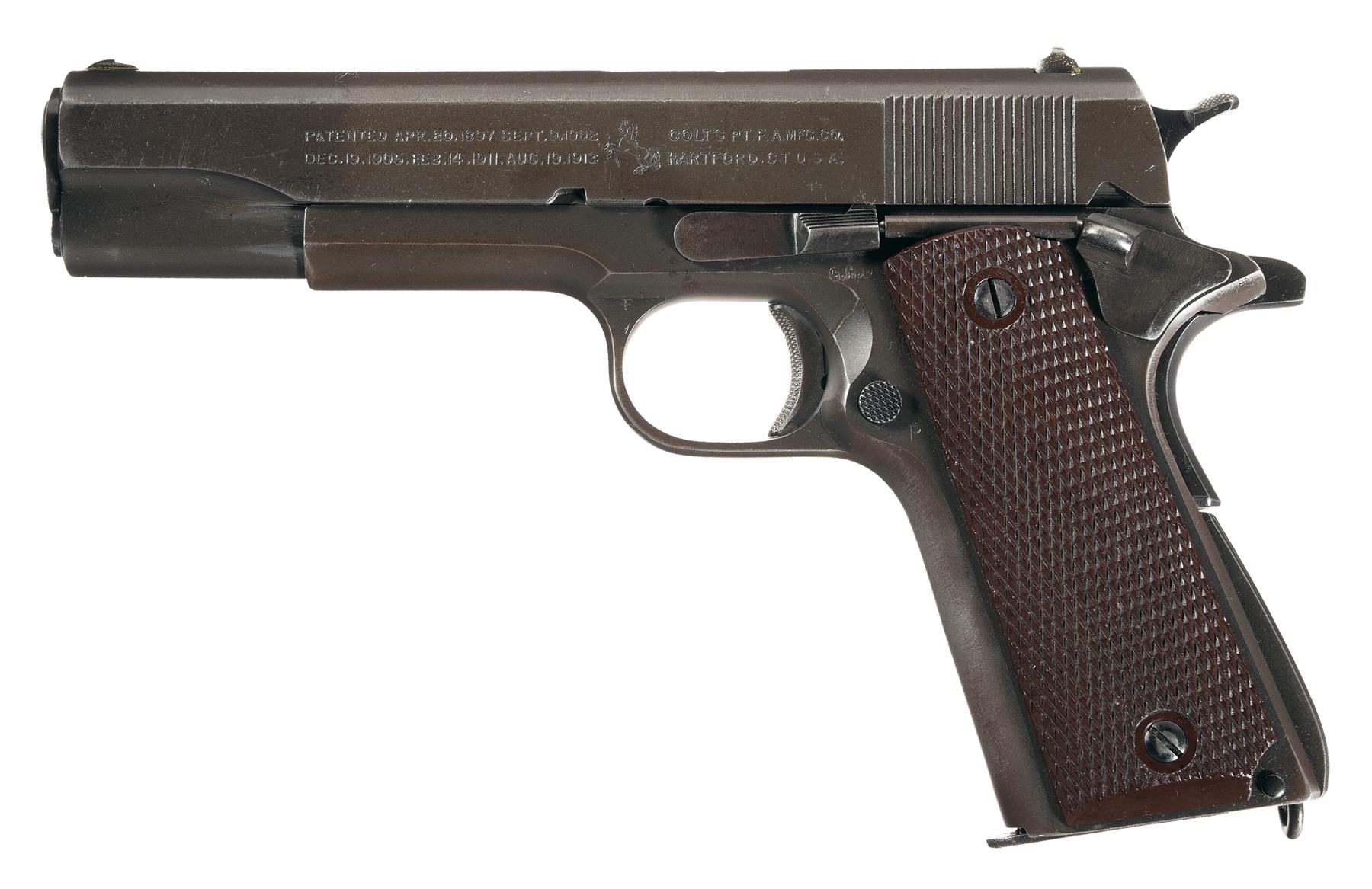 World War Ii Colt Model 1911a1 Us Army Semi Automatic Pistol Rock Island Auction 4699