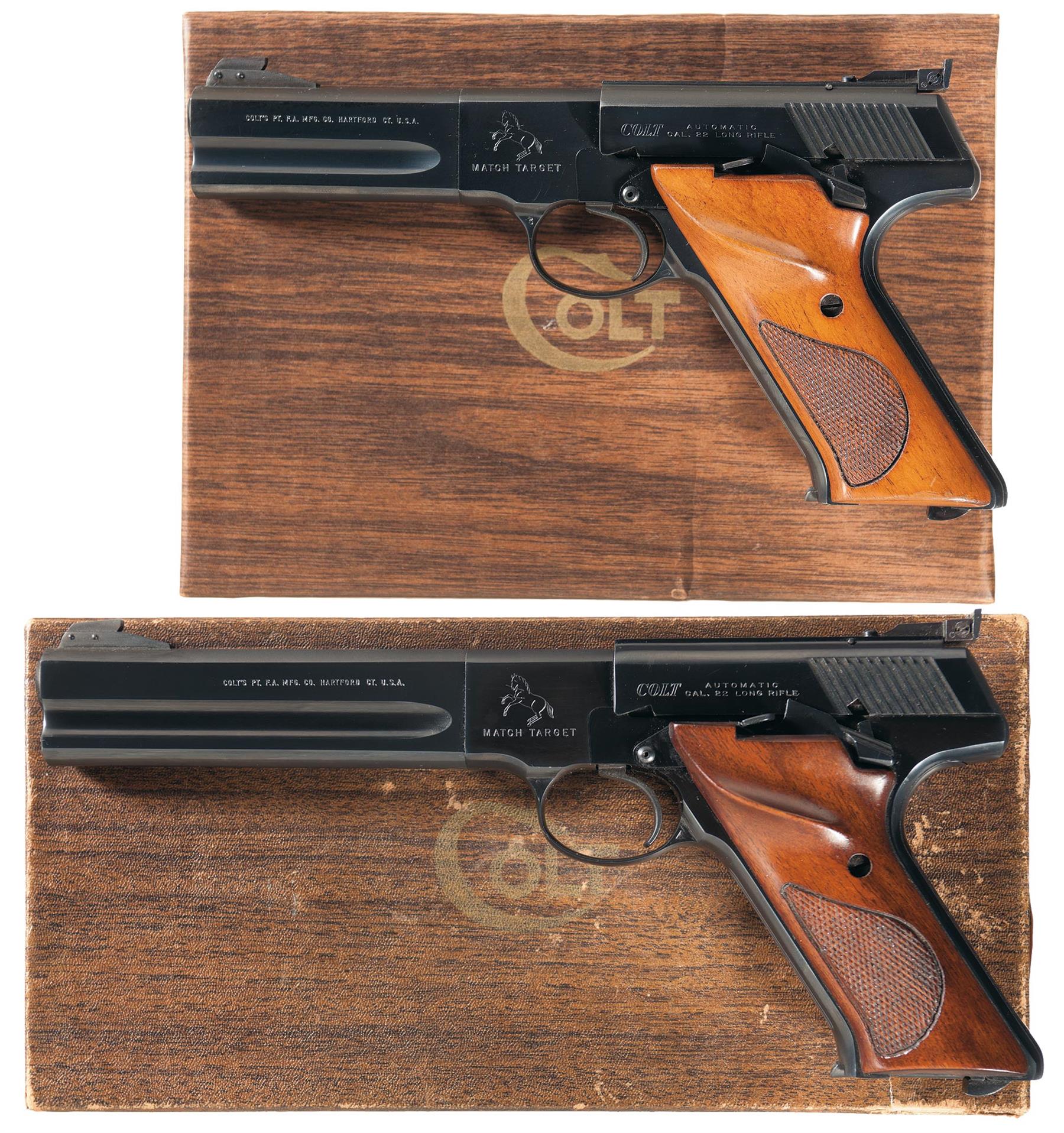 Two Boxed Colt Woodsman Match Target Semi-Automatic Pistols | Rock ...