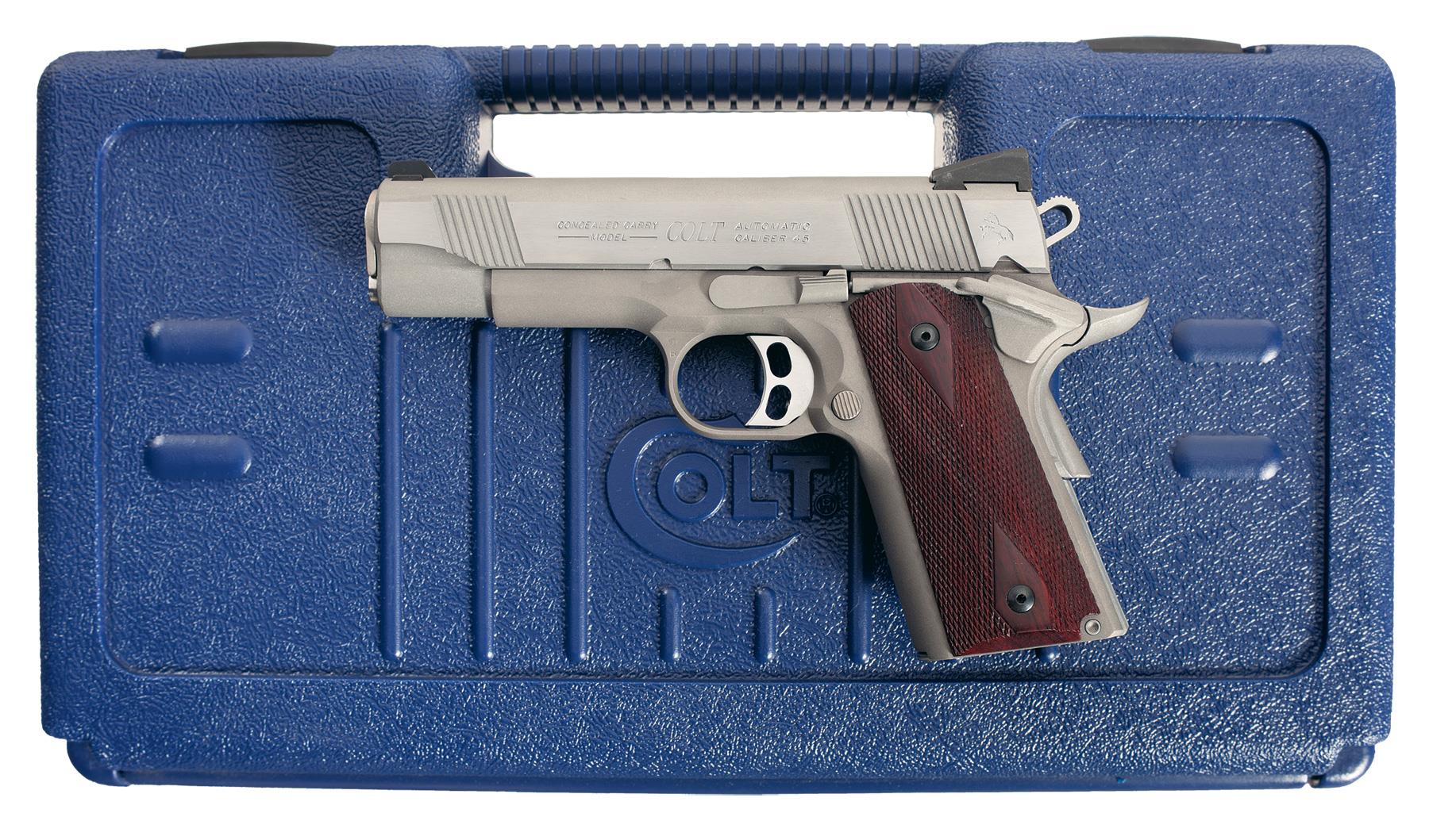 Colt Concealed Carry Model 1911 Semi-Automatic Pistol with Case | Rock ...