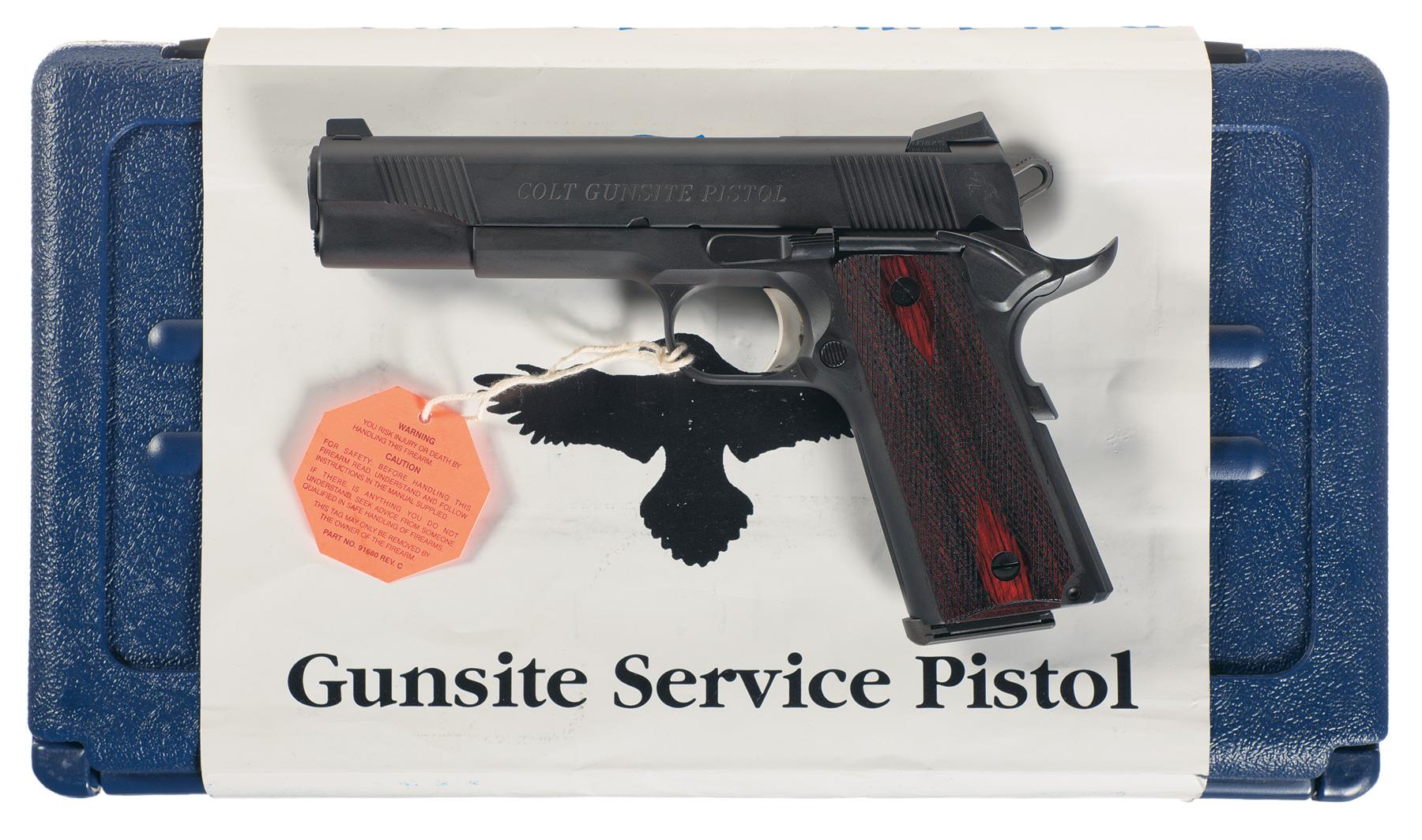 Colt 1911 Gunsite Pistol Model O Semi-Automatic Pistol with Case 