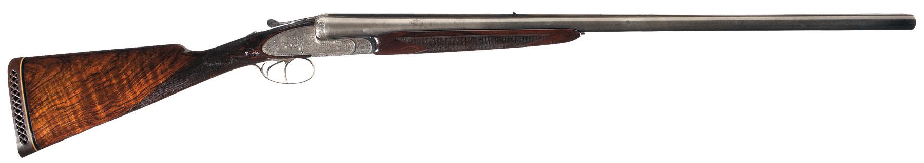 Engraved Belgian Double Barrel Hammerless Shotgun | Rock Island Auction