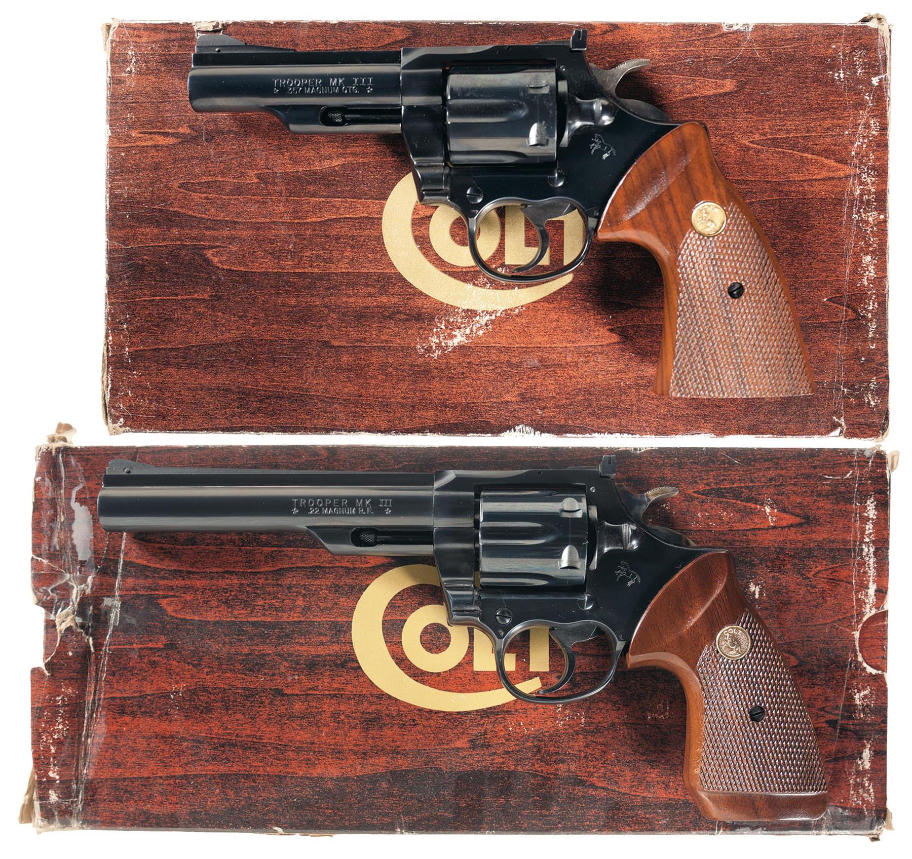 Two Colt Trooper Revolvers Rock Island Auction 7580