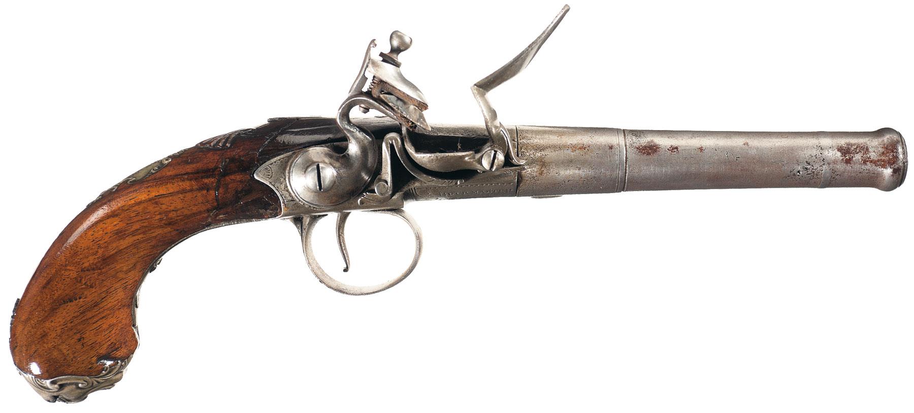 BRASS “BARBAR” of LONDON Antique Flintlock Pistol