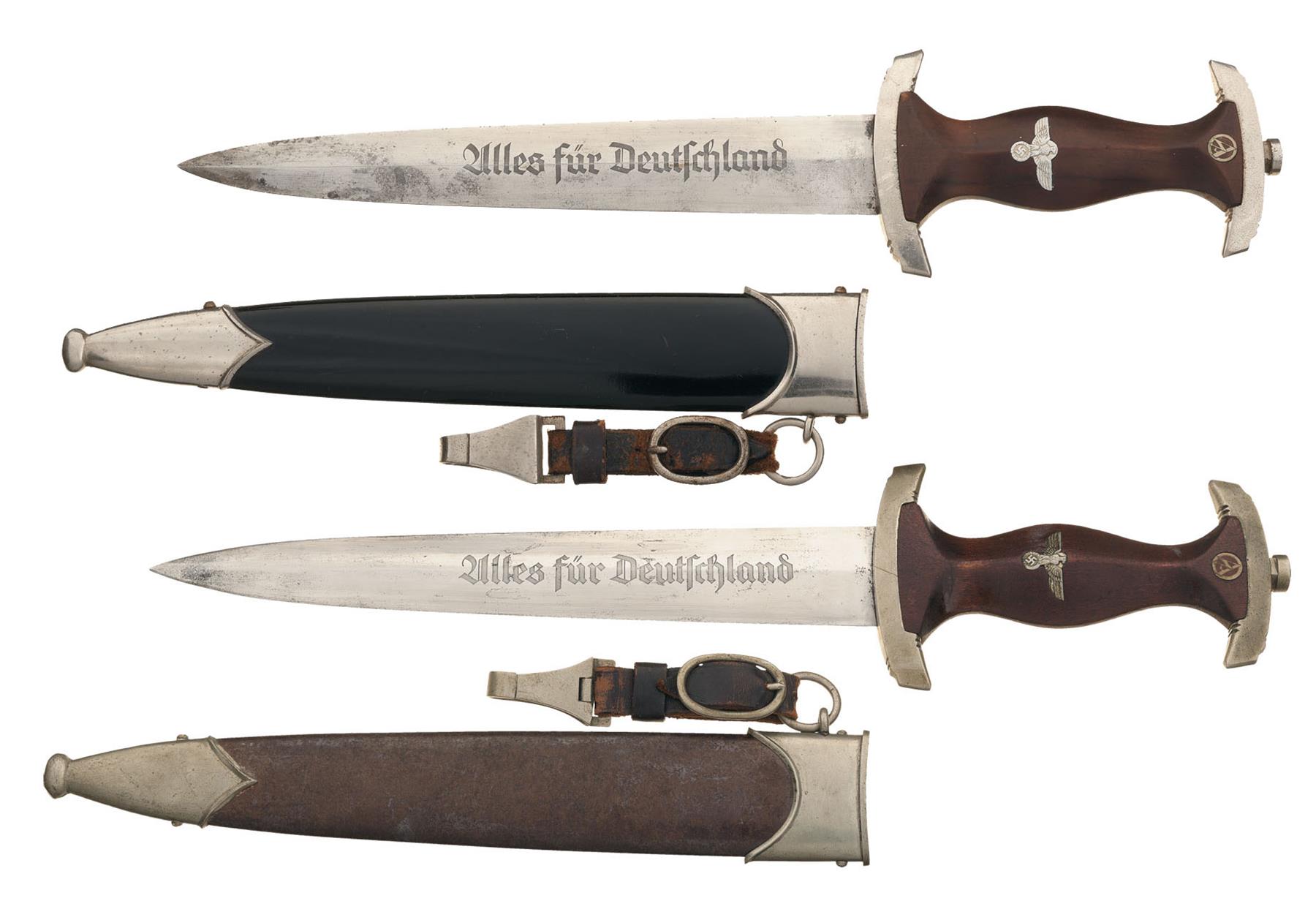 Two Nazi Daggers with Scabbards and Belt Hangers | Rock Island Auction