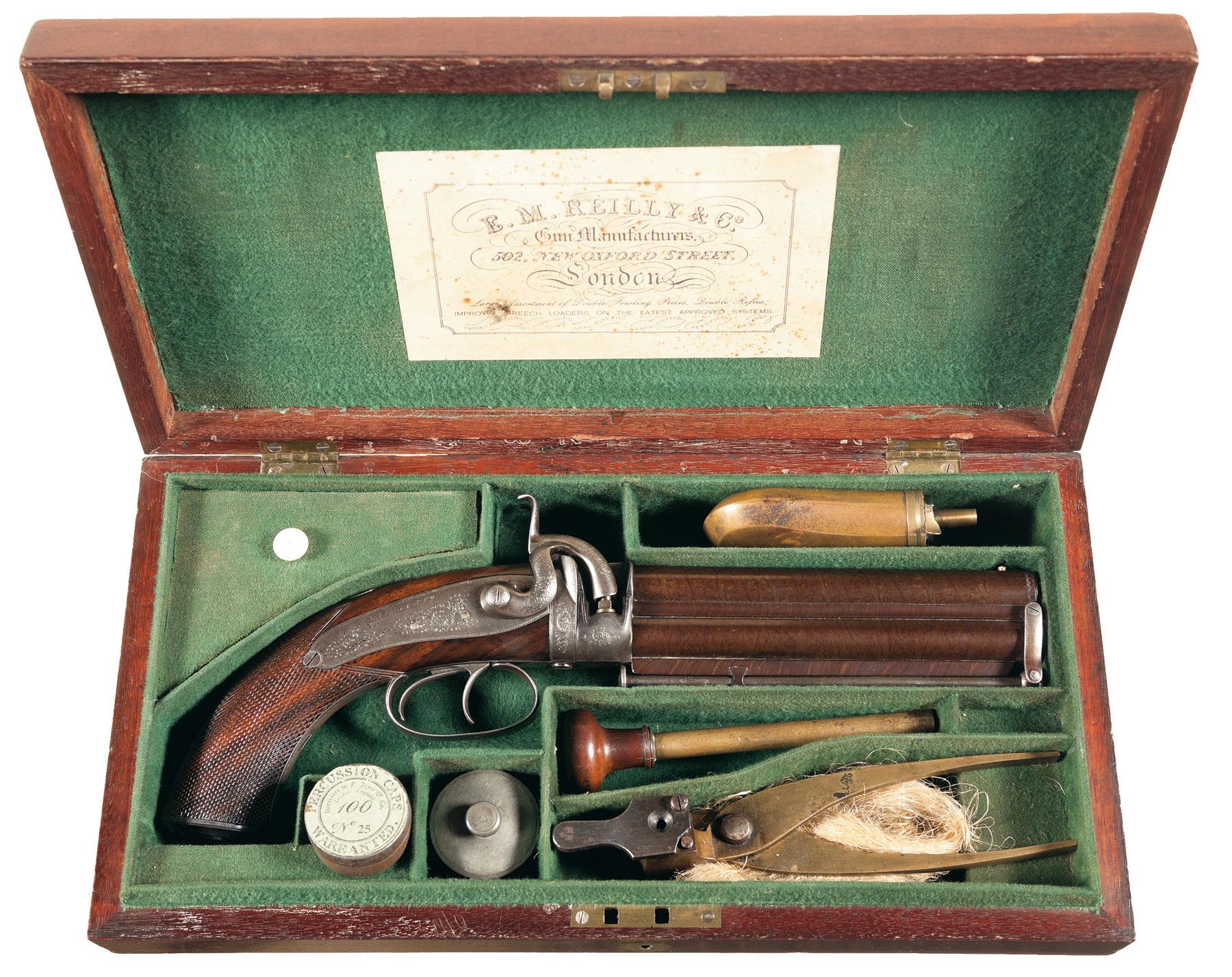 Reilly & Co Edward M Over/Under Pistol 60 | Rock Island Auction