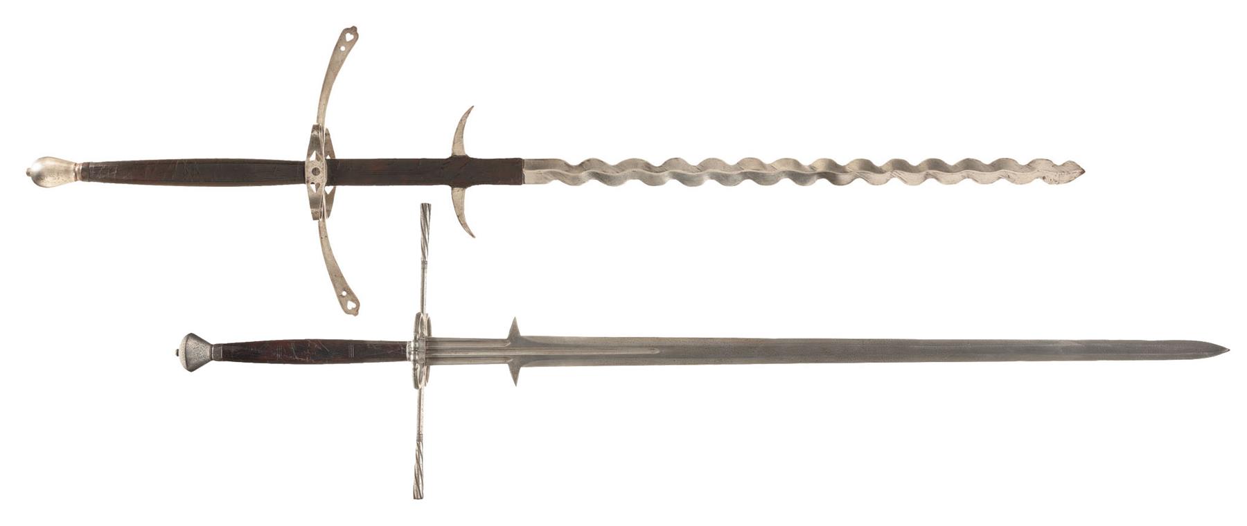 Two Zweihander Style Two-Handed Swords