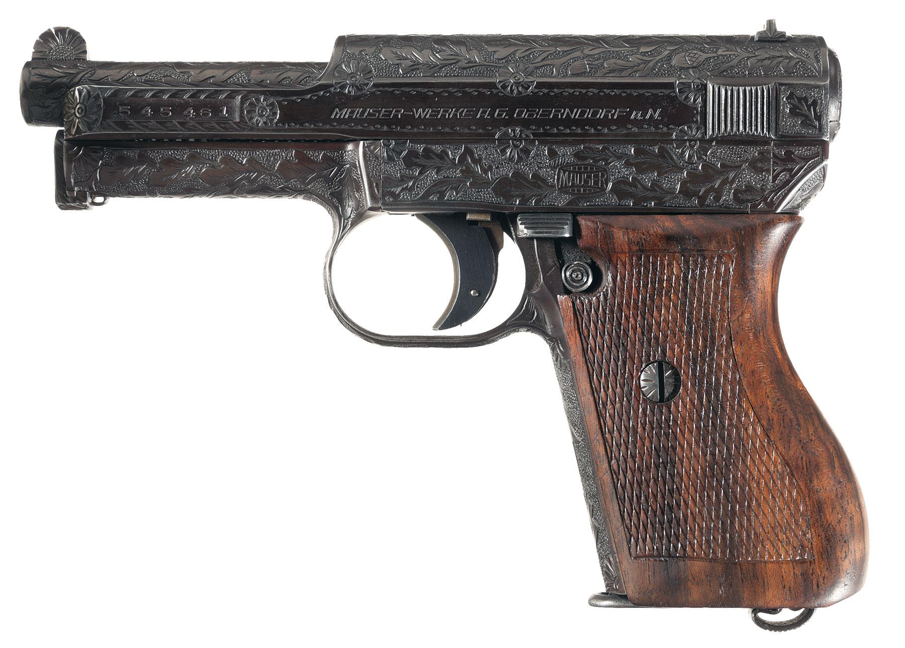 1934年ファーストマスターズ81.5✕56.5㌢の大型パネル、ヴィンテージ Mauser 1934 Pistol 7.65 mm auto | Rock Island Auction