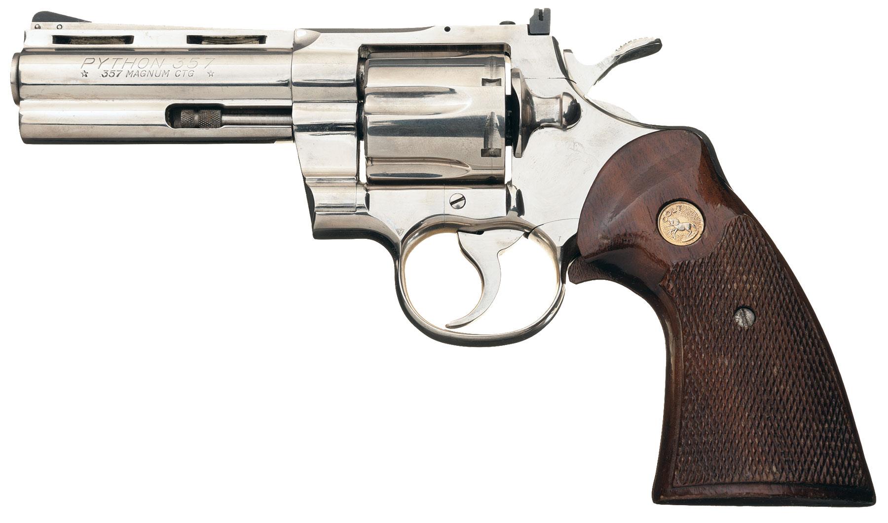 Nickel Plated Colt Python Double Action Revolver | Rock Island Auction