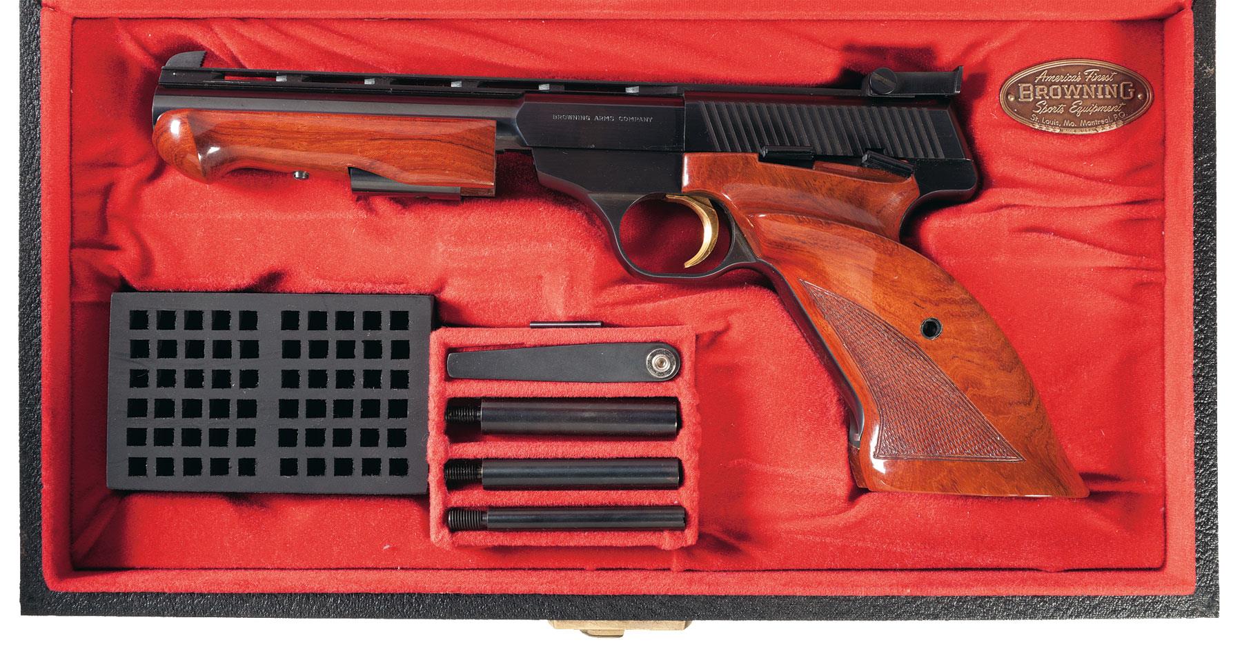 Cased Browning Medalist Semi Automatic Target Pistol Rock Island Auction 6634