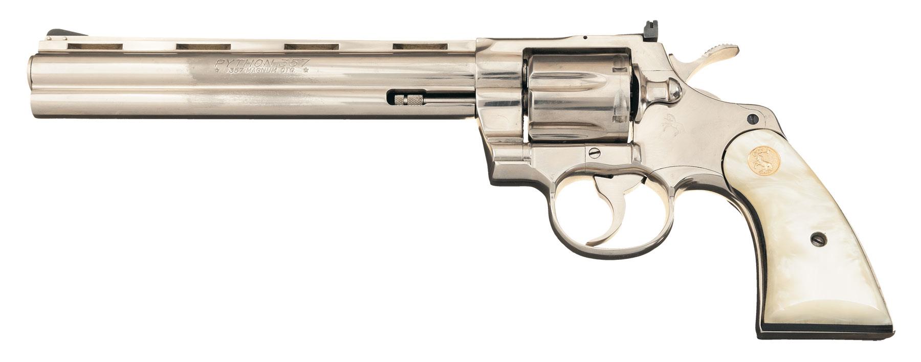 Nickel Plated Colt Python Double Action Revolver | Rock Island Auction