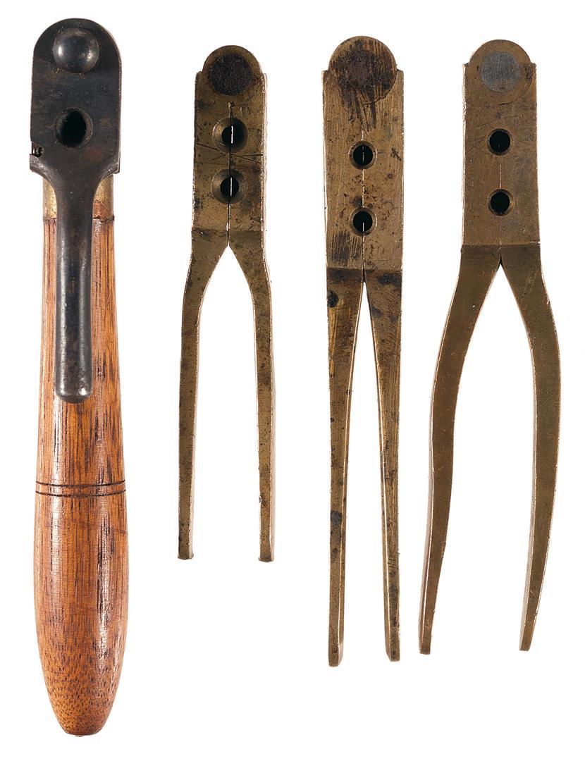 Four Brass Bullet Molds Rock Island Auction