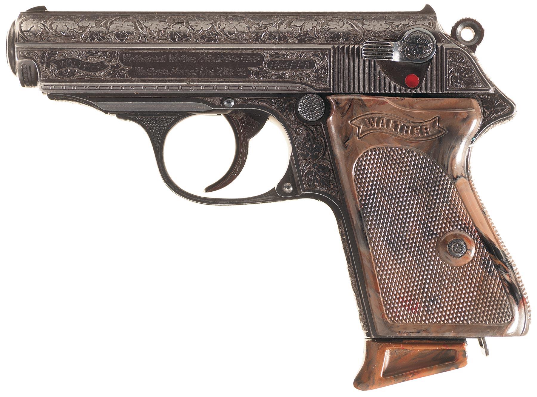 Rare Walther Factory Engraved PPK Semi-Automatic Pistol | Rock