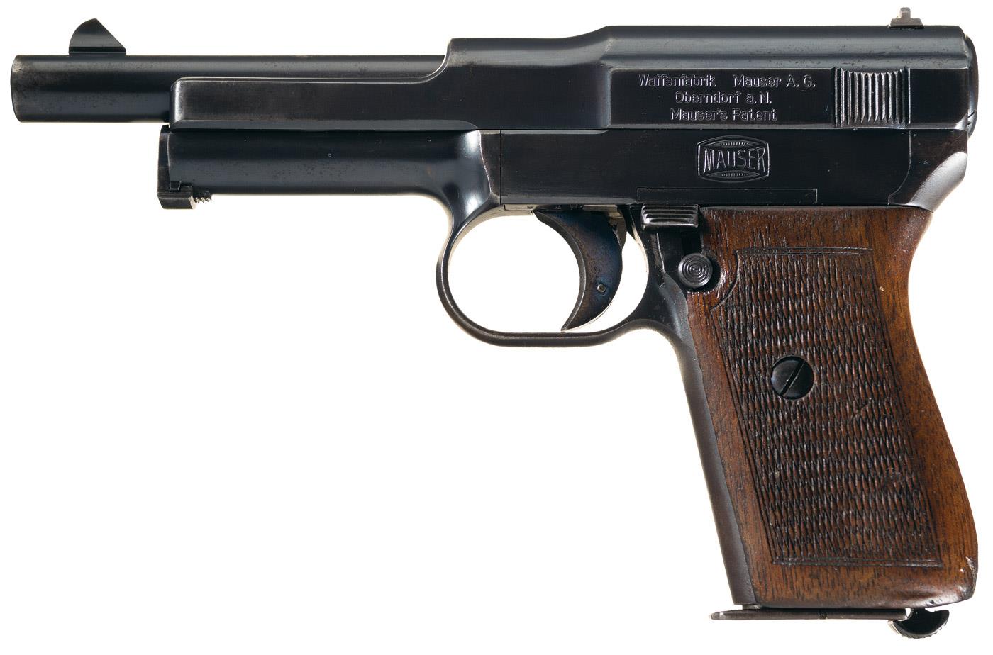 Rare Early Mauser Model 1914 Humpback Semi Automatic Pistol Rock Island Auction 3182