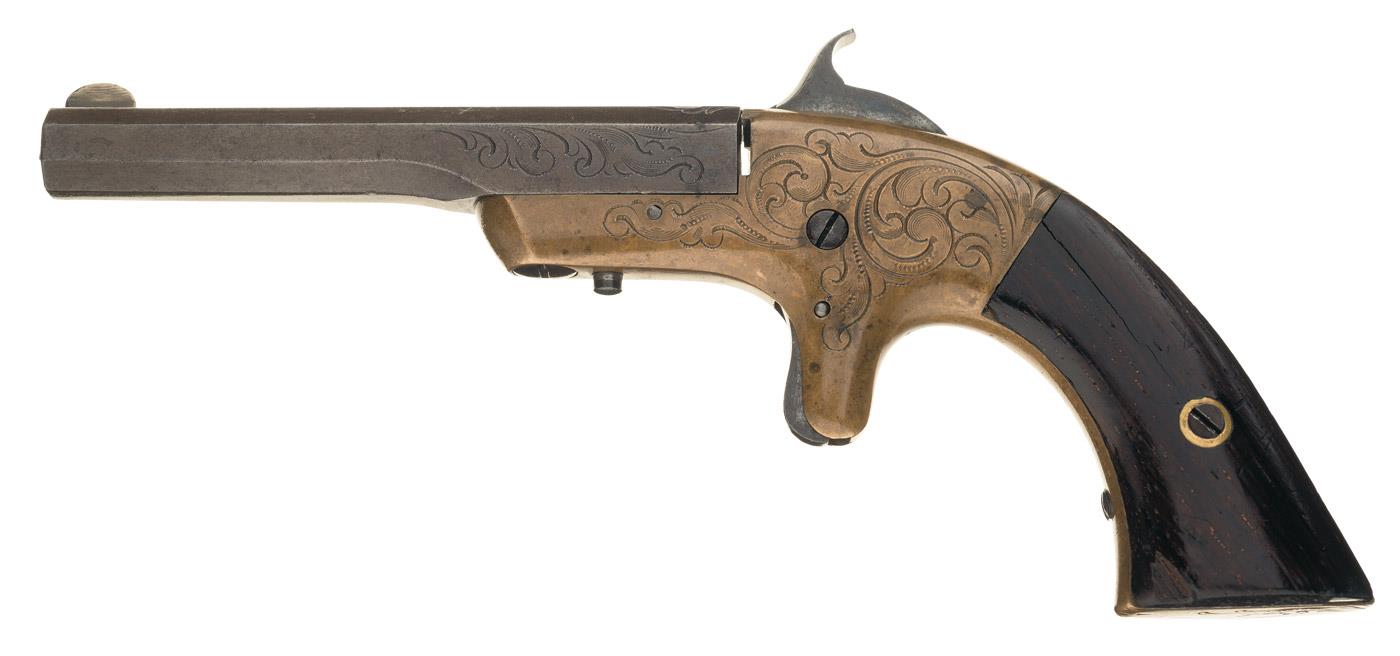 Engraved H.C. Lombard Single Shot Pocket Pistol | Rock Island Auction