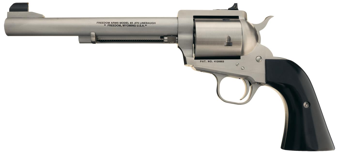 This model 83 is chambered in the .475 Linebaugh cartridge which uses short...