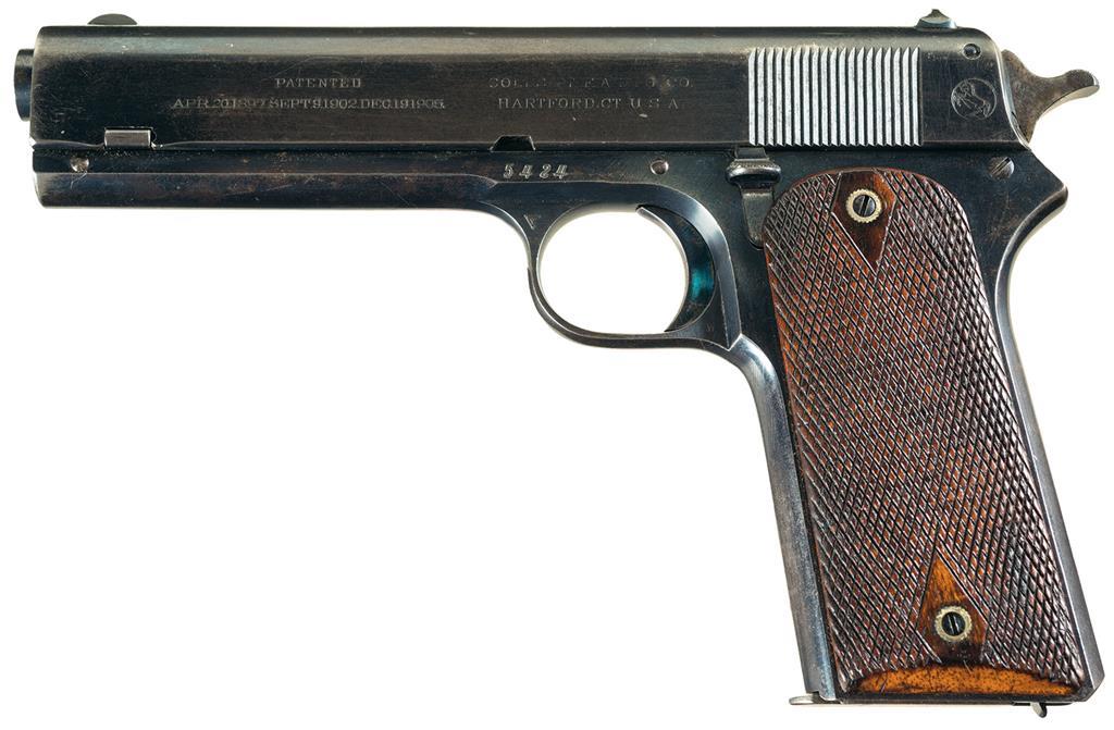 Colt Model 1905 45acp Military Semi Automatic Pistol Rock Island Auction 0871