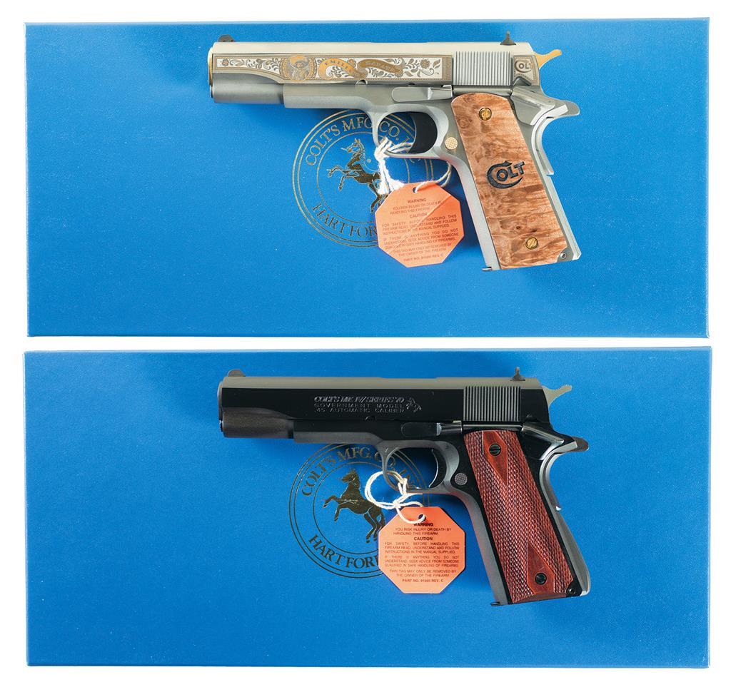 two-colt-1911-semi-automatic-pistols-w-colt-custom-shop-boxes-rock