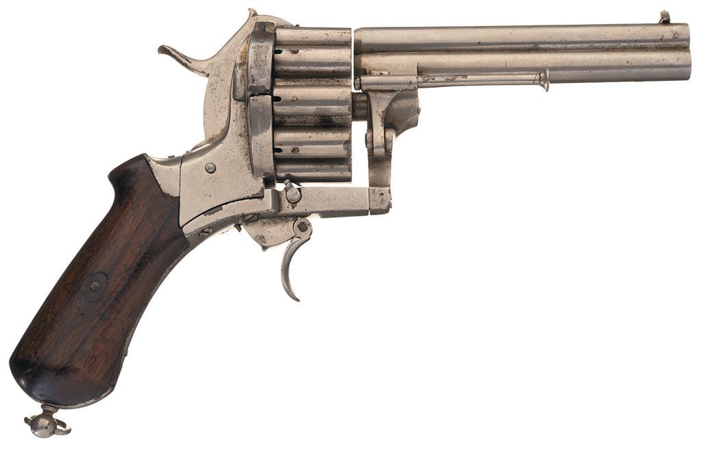 Unique And Scarce European 20 Shot Superposed Pinfire Revolver Rock Island Auction 1360