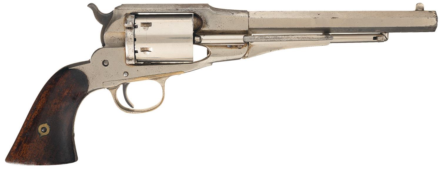 Nickel Plated Remington New Model Navy Conversion Revolver | Rock ...