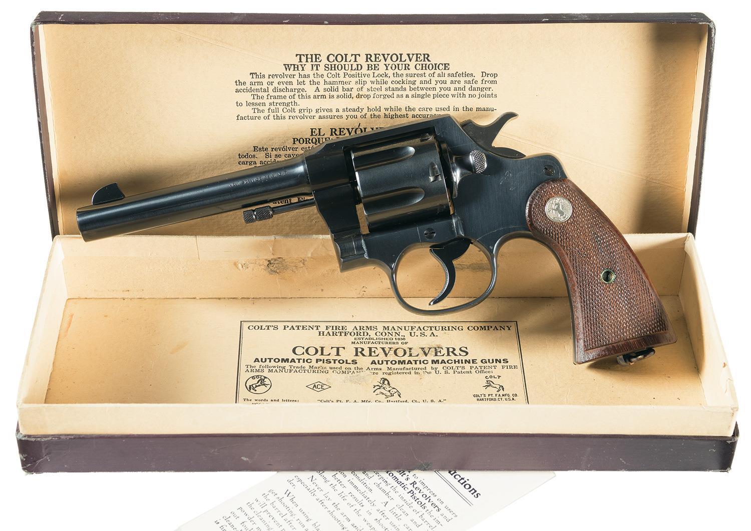 Colt New Service Revolver 38 WCF | Rock Island Auction