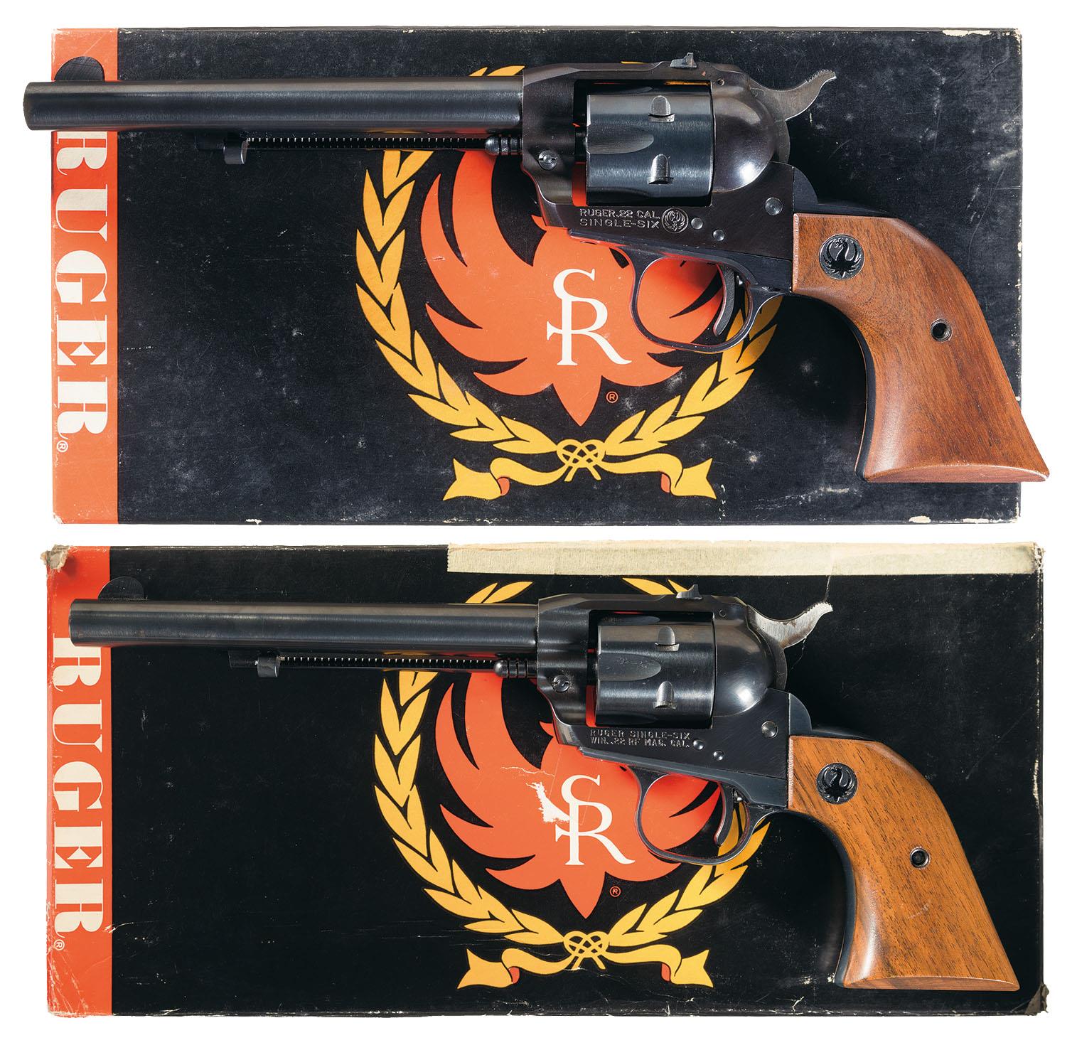 Two Ruger Single Six Single Action Revolvers W Factory Boxes Rock Island Auction