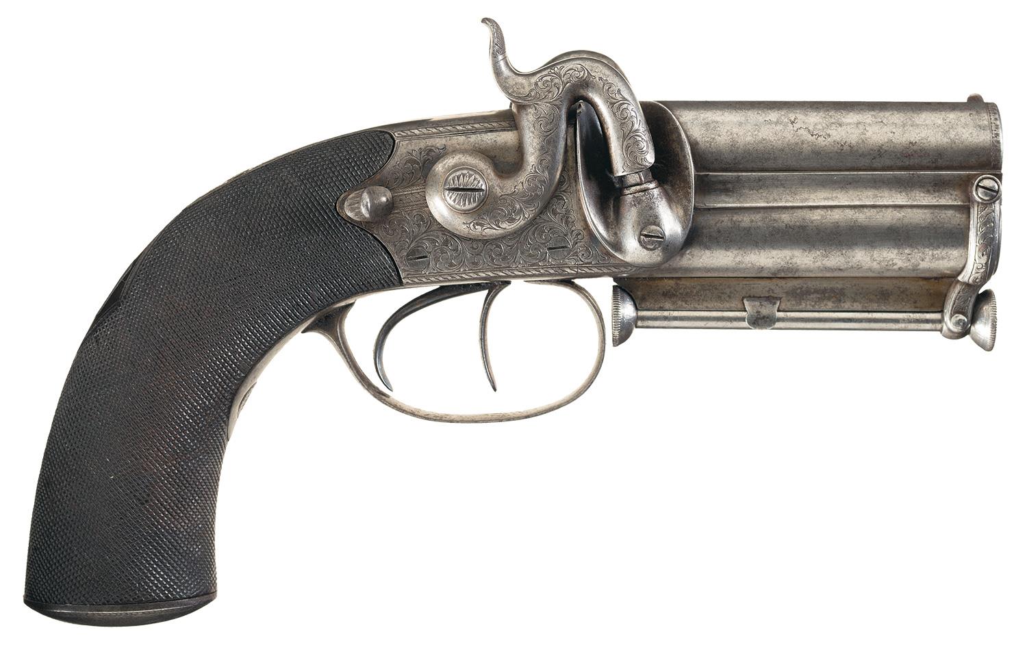 Engraved Wilkinson & Son Over/Under Belt Pistol | Rock Island Auction