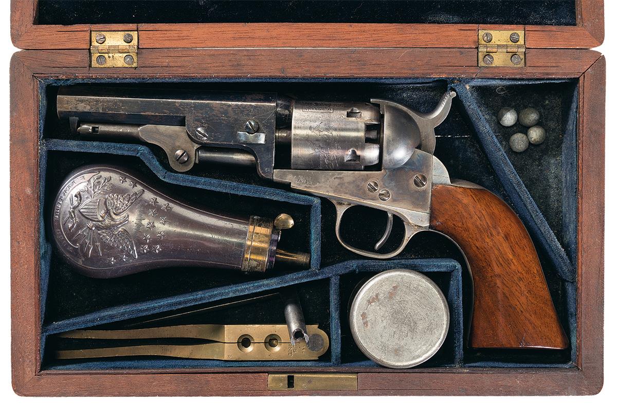 Cased Colt Model 1849 Pocket Revolver with Accessories | Rock Island ...