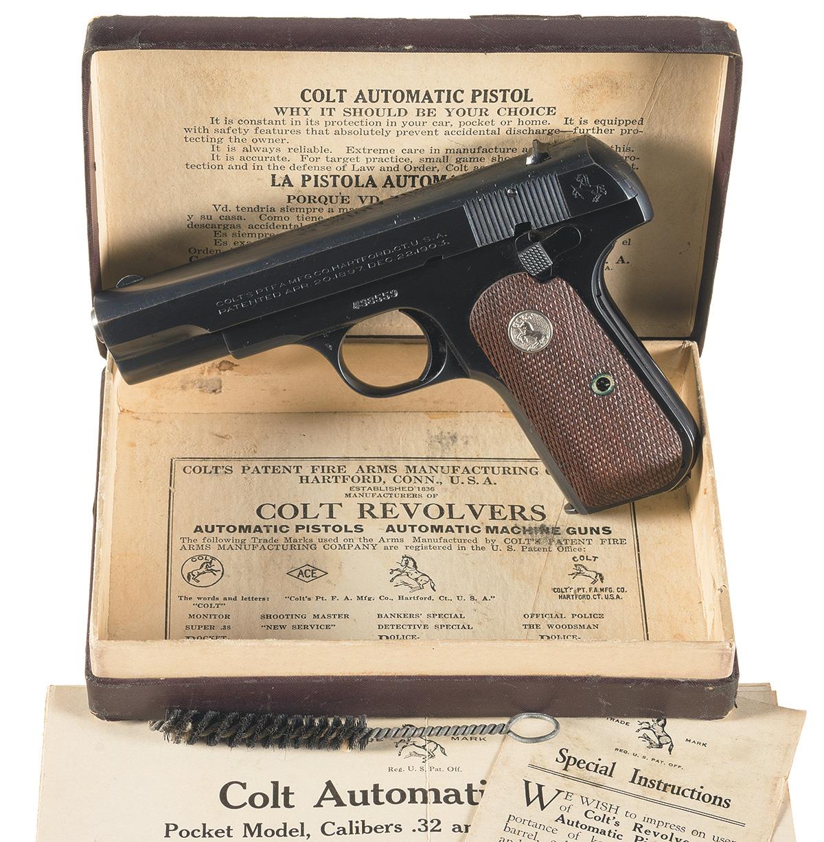 Colt 1903 Pocket Hammerless Pistol 32 ACP | Rock Island Auction