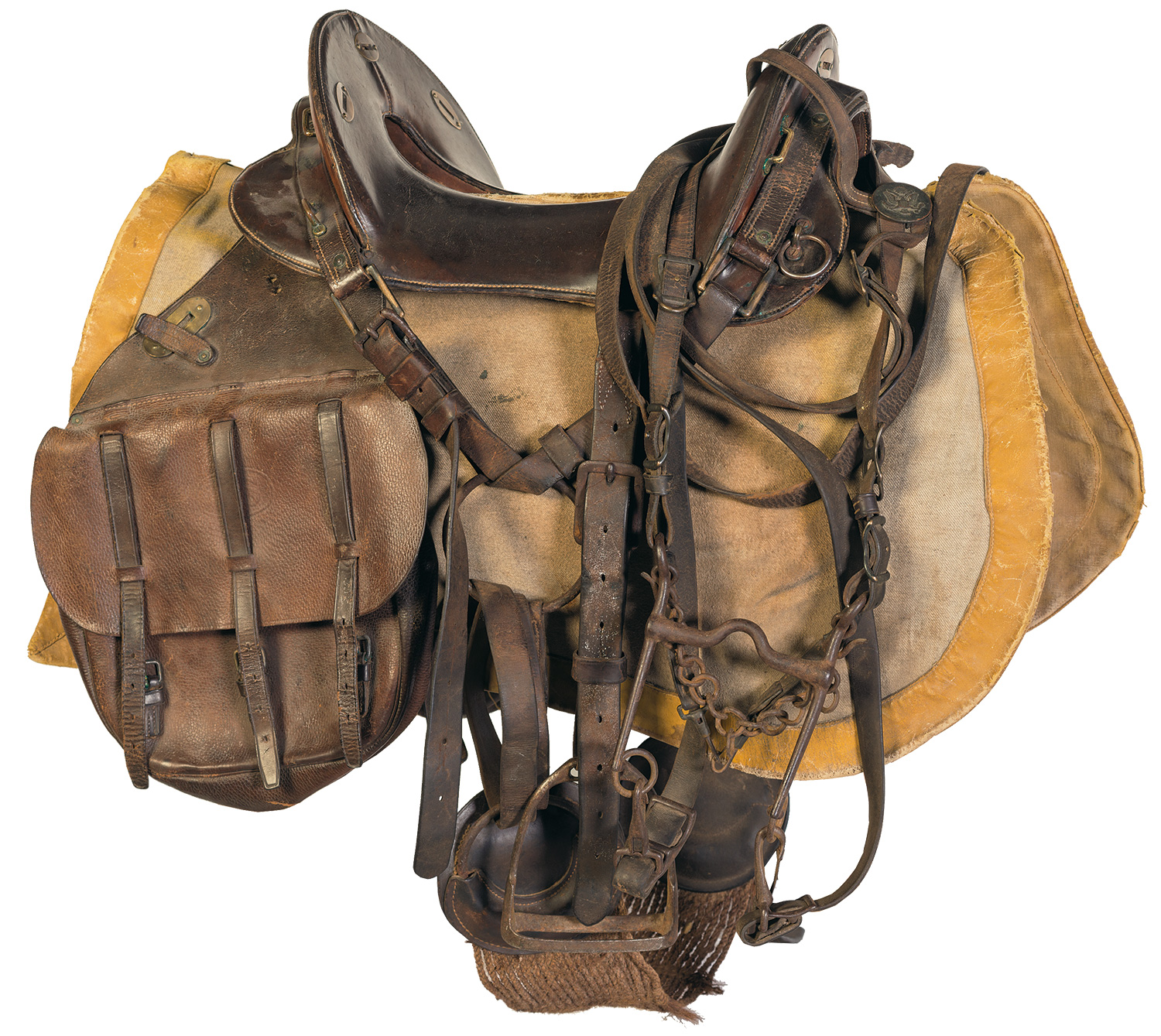 U.S. Army Model 1904 McClellan Cavalry Leather Saddle Rig Rock Island